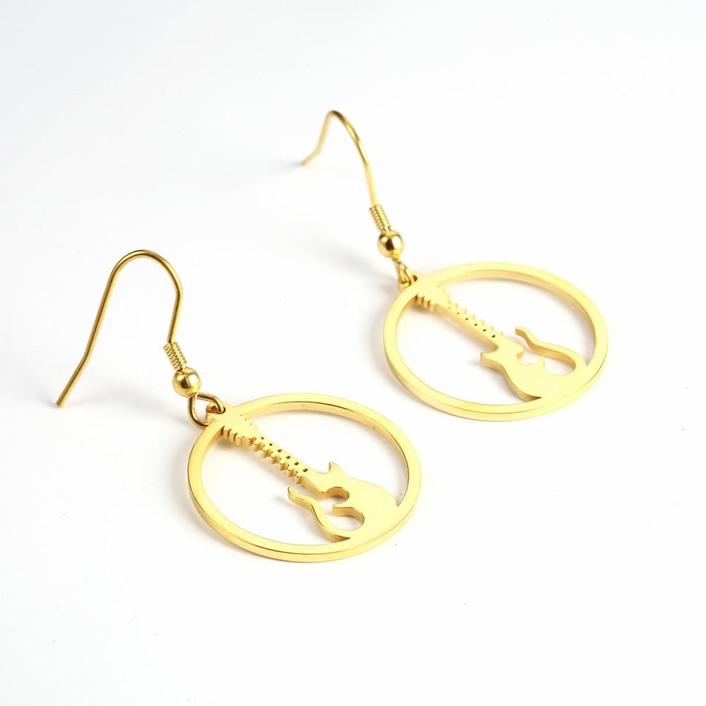 Free - Electric Guitar Round Earrings