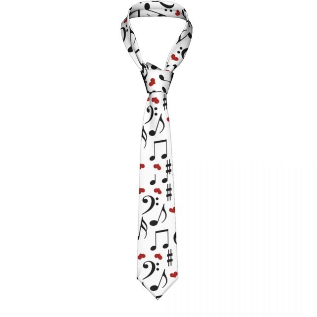 Music Note Pattern Tie