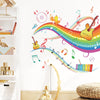 Rainbow Music Note Wall Decal
