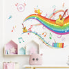 Rainbow Music Note Wall Decal