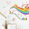 Rainbow Music Note Wall Decal