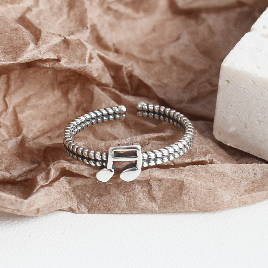 Music Notes 925 Silver Ring