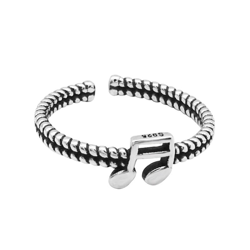 Music Notes 925 Silver Ring