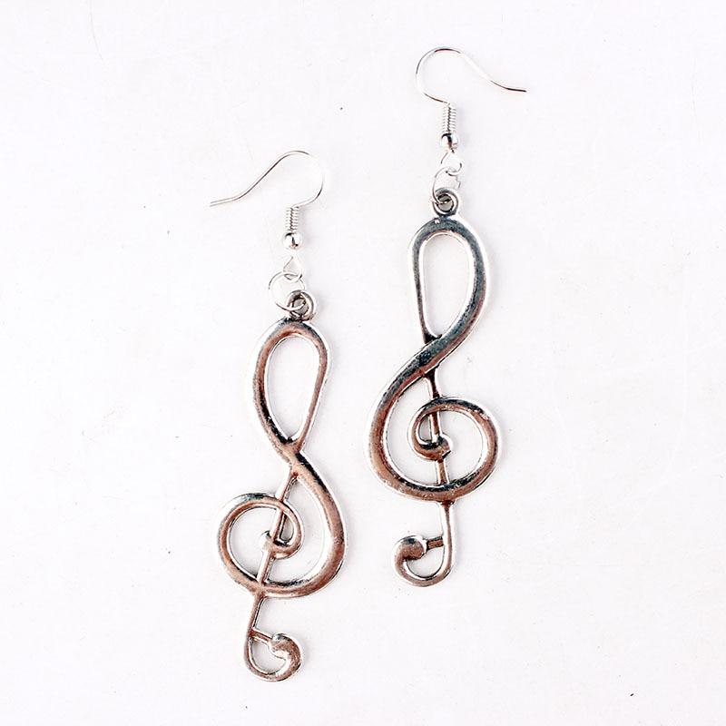 Silver Music Notes Earrings