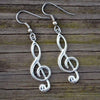 Silver Music Notes Earrings