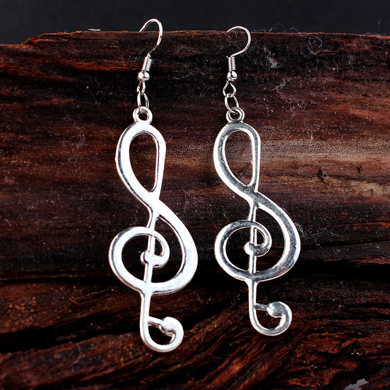 Free - Silver Music Notes Earrings