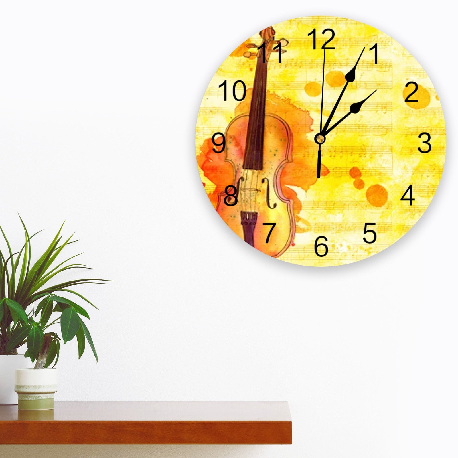 Music Sheet Violin Wall Clock