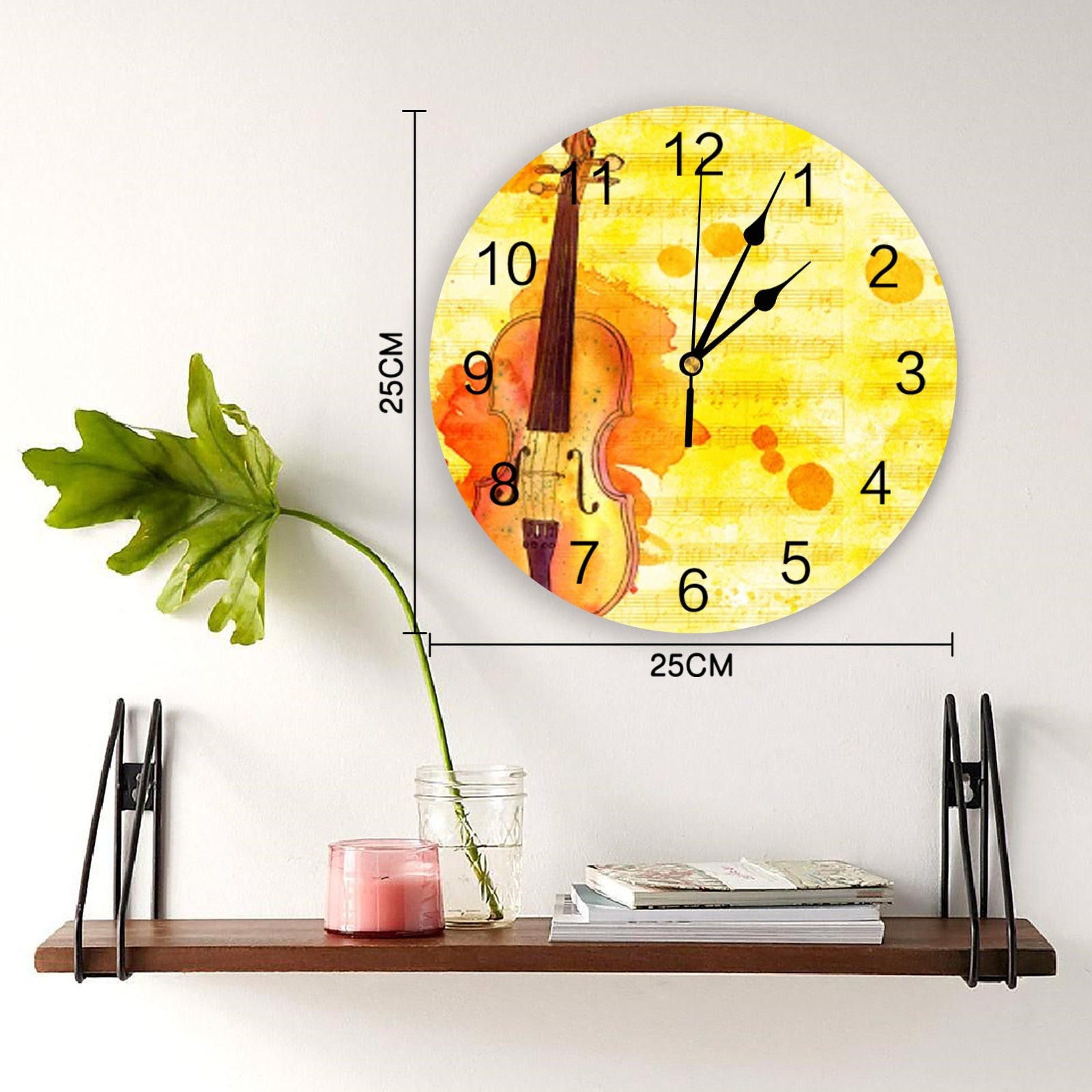 Music Sheet Violin Wall Clock