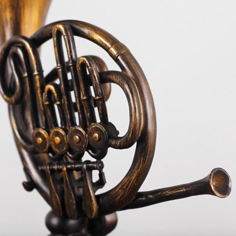 Retro French Horn Sculpture