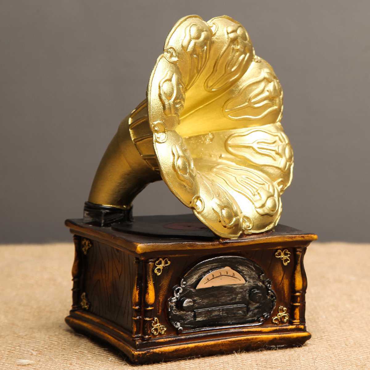Retro Gramophone Music Box Ornament