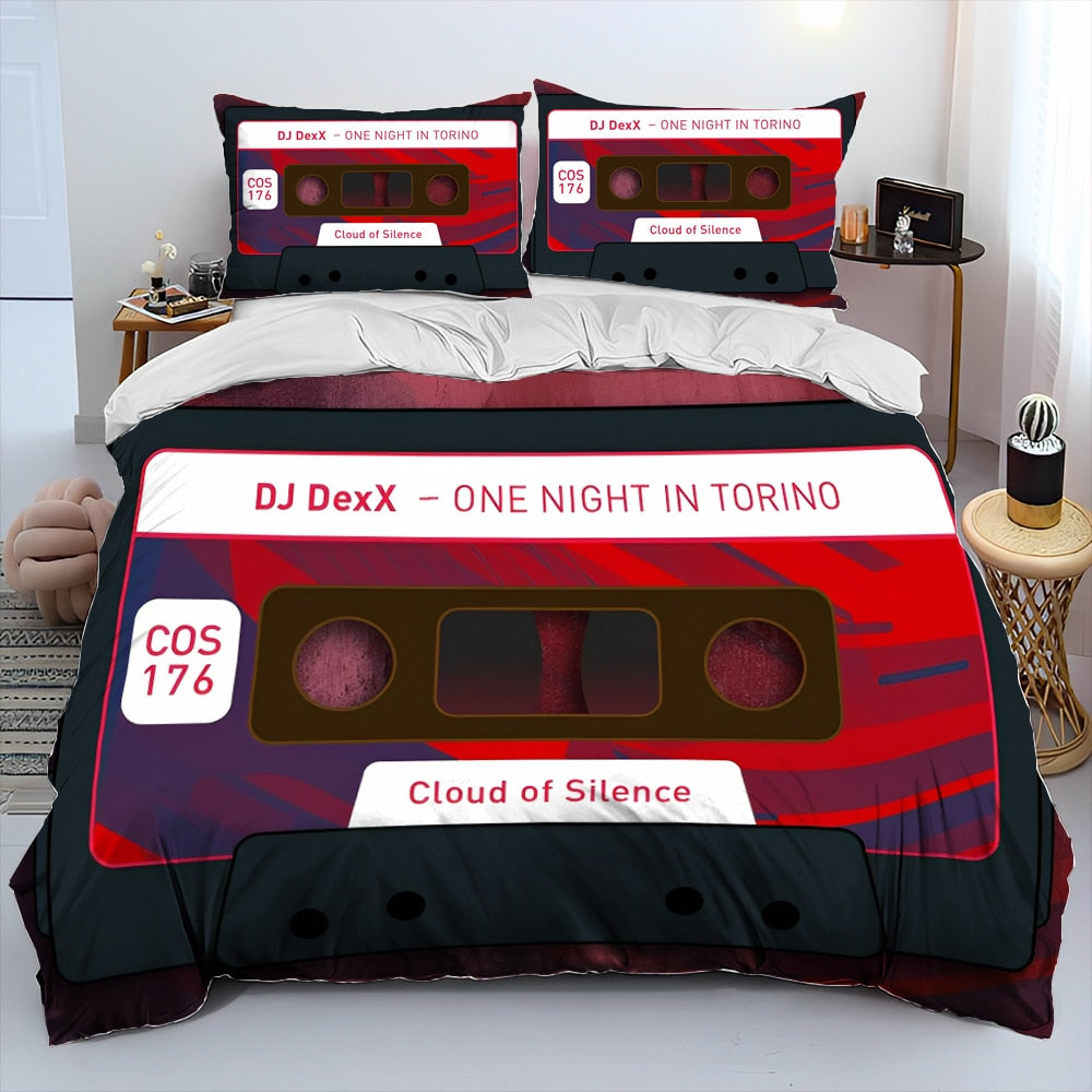 Retro Music Cassette Bedding Set