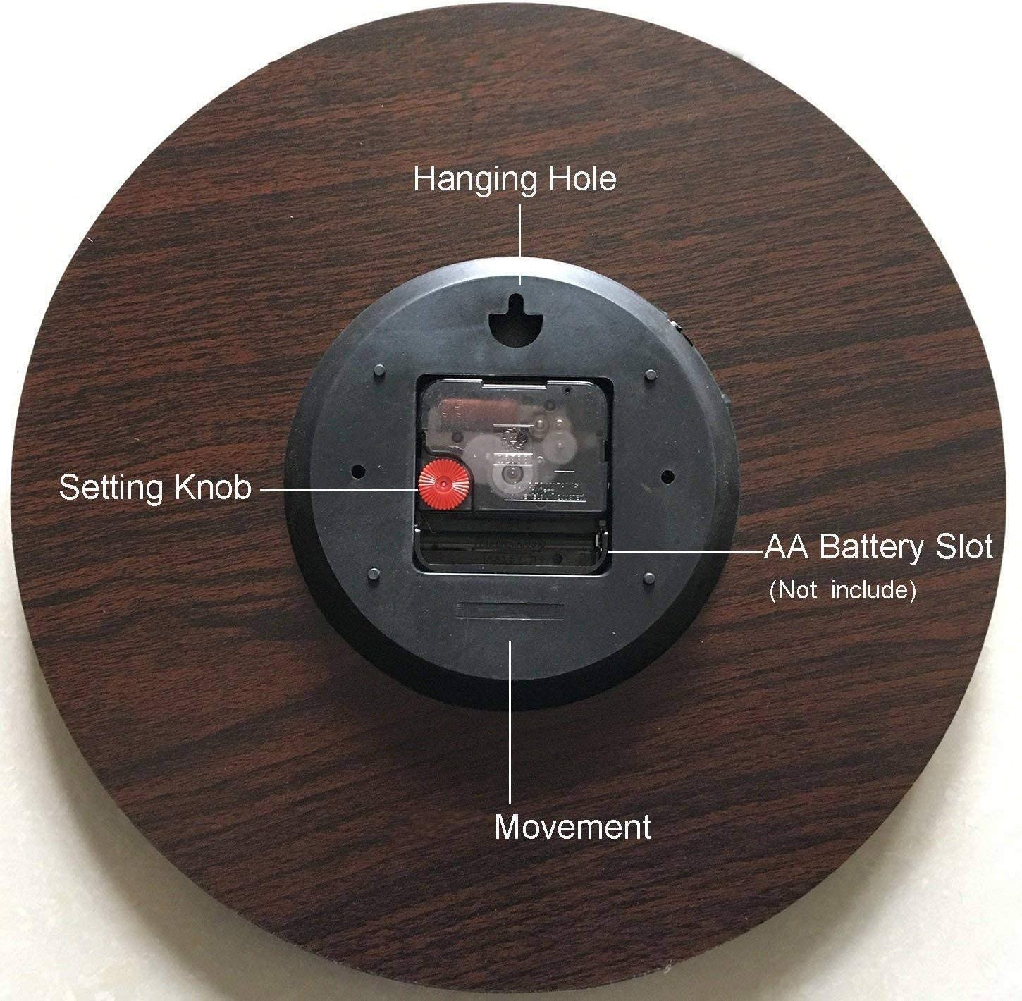 Retro Music Notes Wall Clock