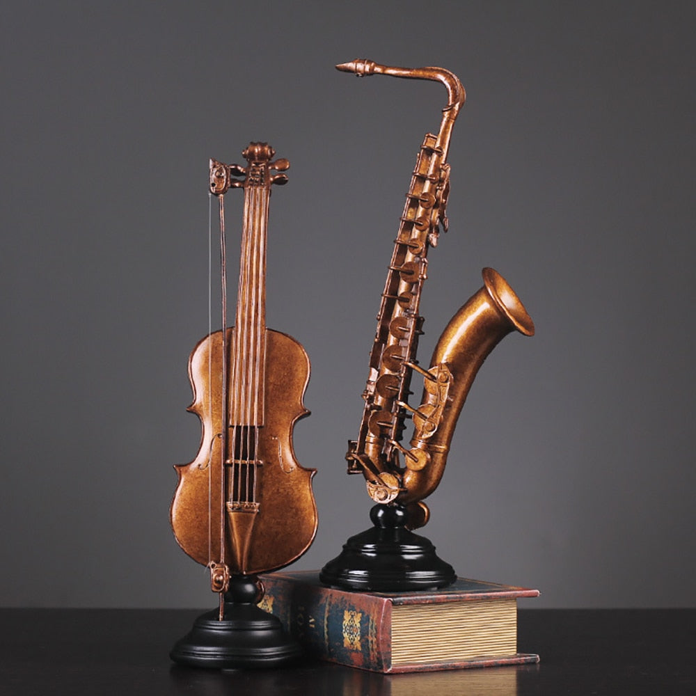 Retro Music Statue Figurine