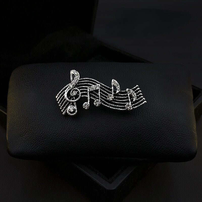 Retro Musical Note Brooch