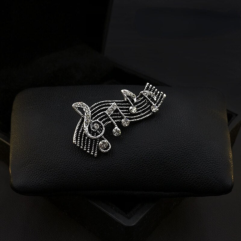 Retro Musical Note Brooch