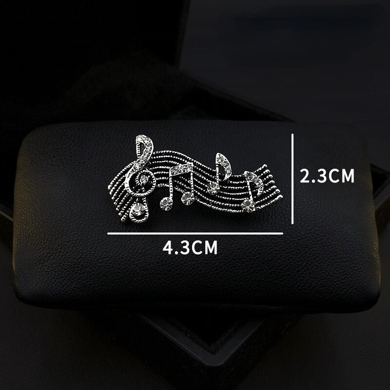 Retro Musical Note Brooch