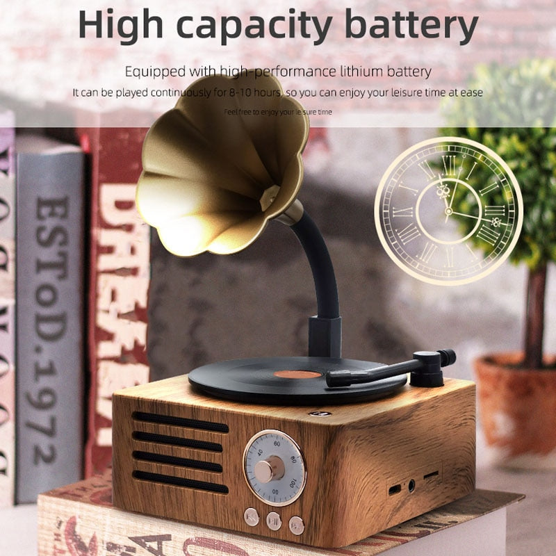 Retro Gramophone Radio Bluetooth Speaker