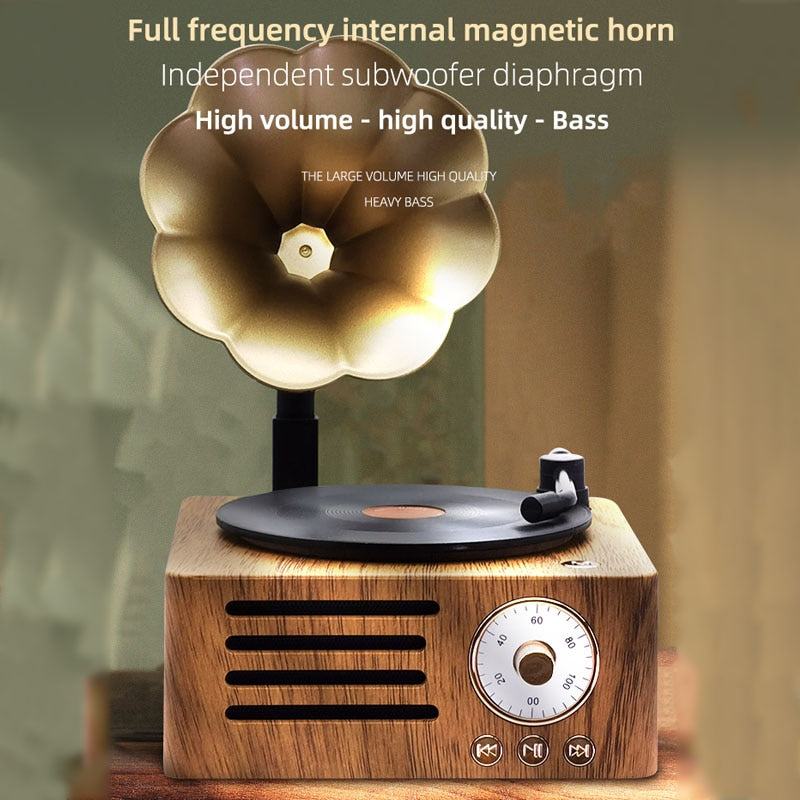 Retro Gramophone Radio Bluetooth Speaker