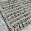 Music Sheet Cotton Linen Fabric