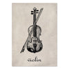 Retro Violin Piano Sheet Poster