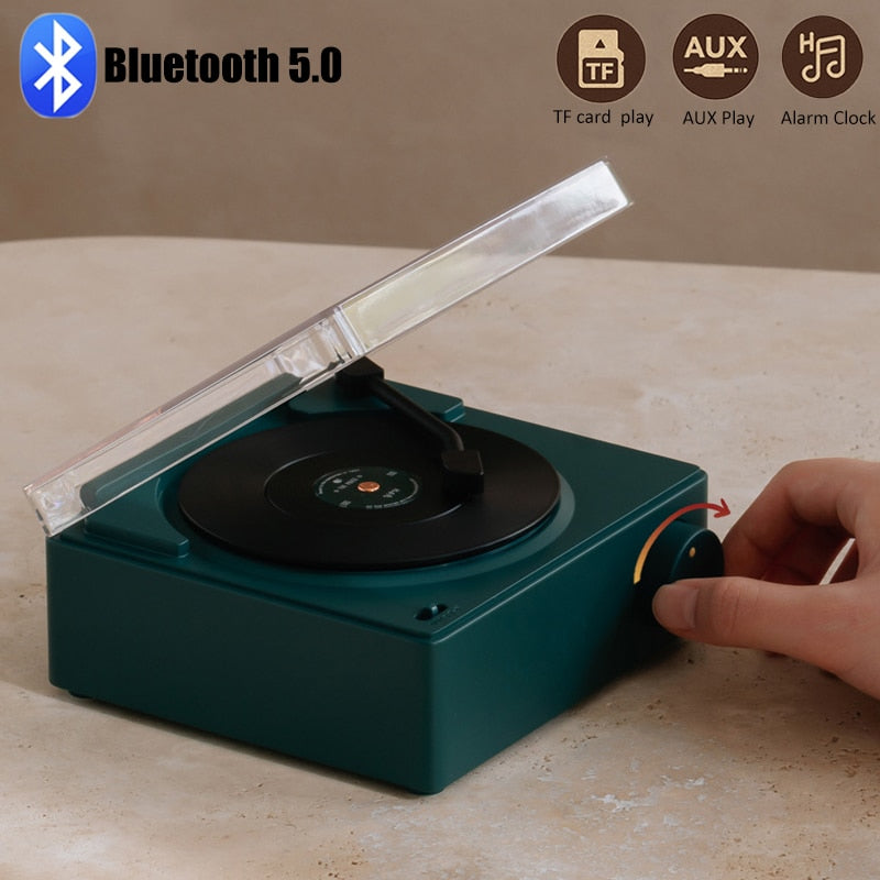 Retro Vinyl Record Wireless Alarm Speaker