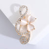 Rhinestone Music Opal Brooch