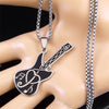 Music Note Guitar Heart Necklace