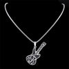 Music Note Guitar Heart Necklace
