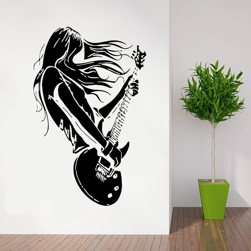 Rock Music Guitar Wall Sticker