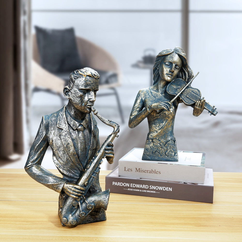 Violin Saxophone Cello Sculpture