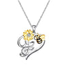 Bee Flower Treble Clef Necklace