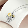 Bee Flower Treble Clef Necklace