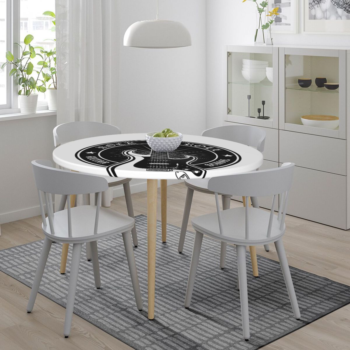 Guitar Rock Round Table Cover