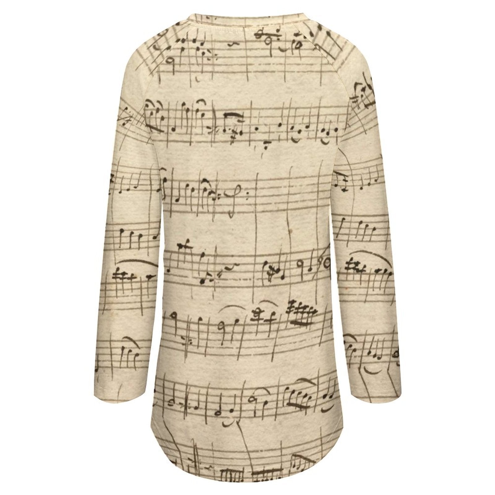 Music Notes Sheet Print Blouse