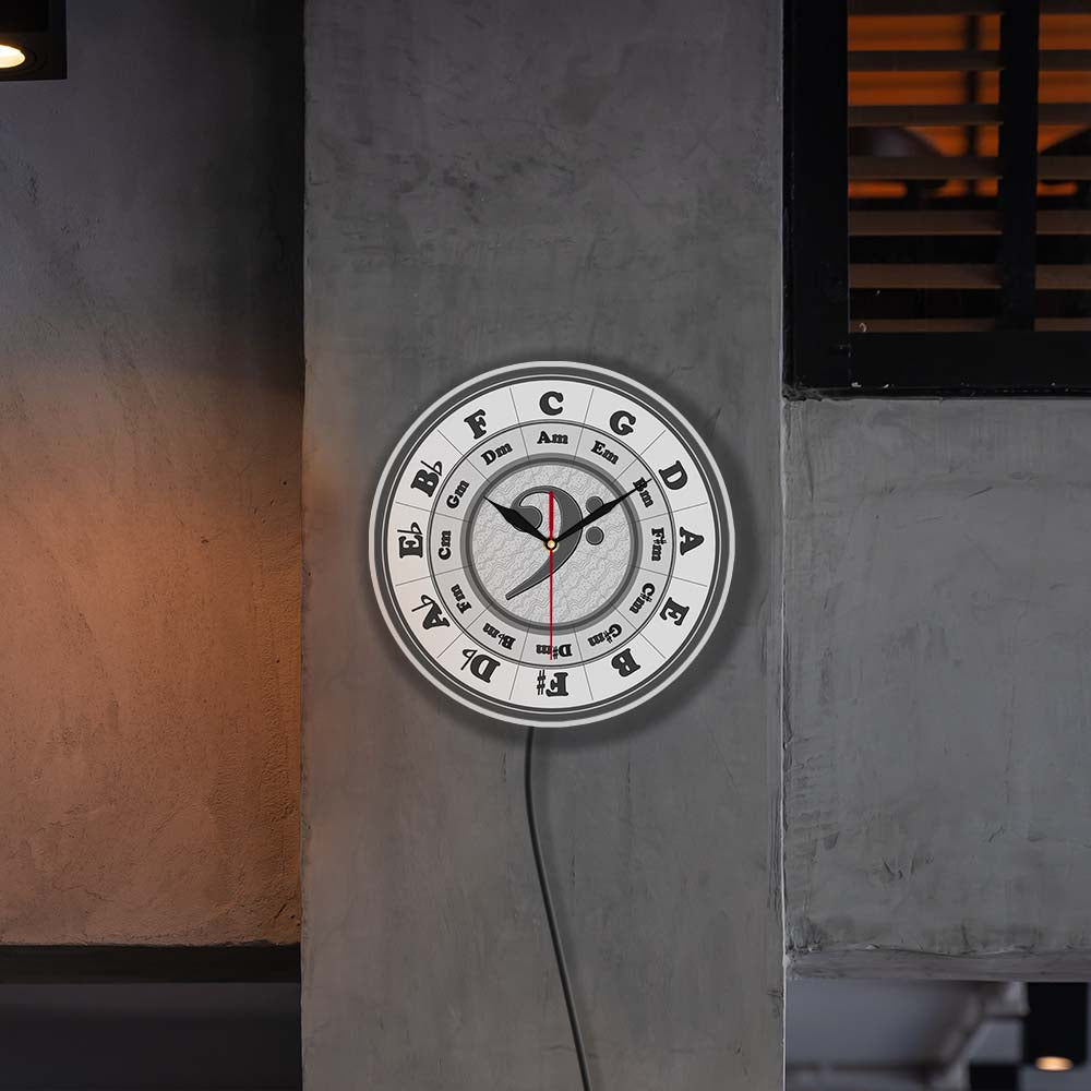 Bass Clef Circle Of Fifths Wall Clock