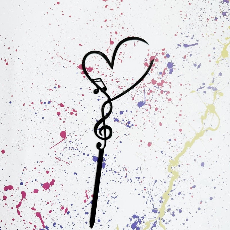 Music Notes Birthday Cake Topper