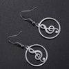 Music In Circle Earrings