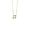 Sterling Chain Musical Notes Necklace