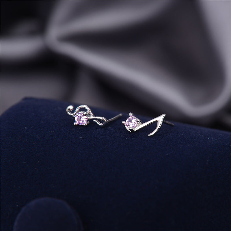 Light Pink Music Notes Earrings