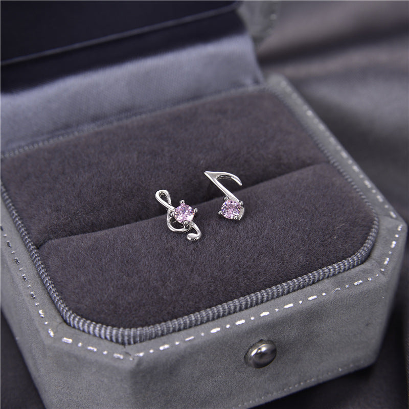Light Pink Music Notes Earrings