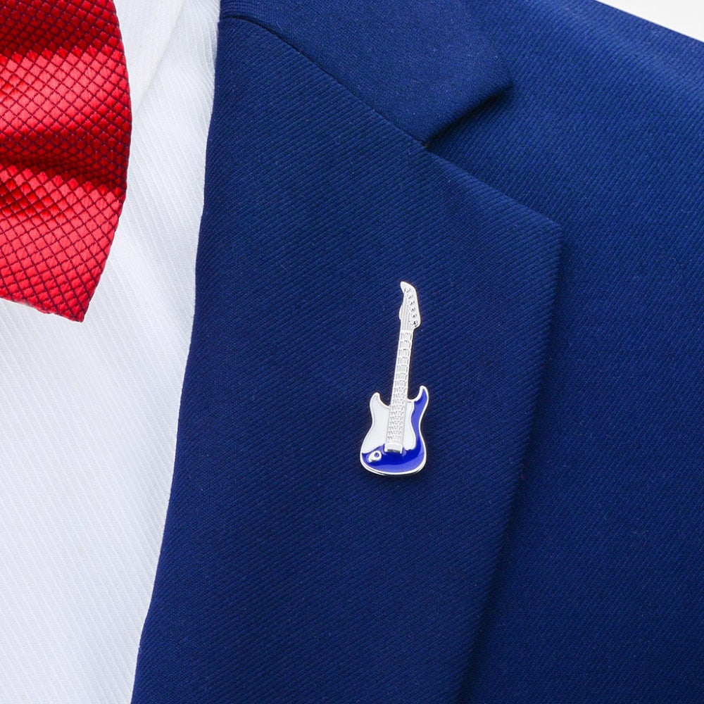 Blue Guitar Brooch