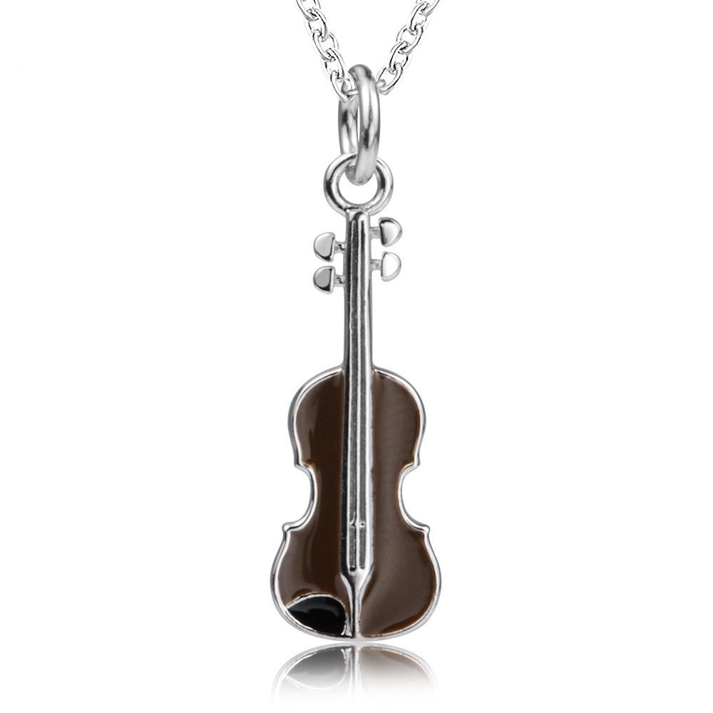 Lovely Violin Pendant Necklace