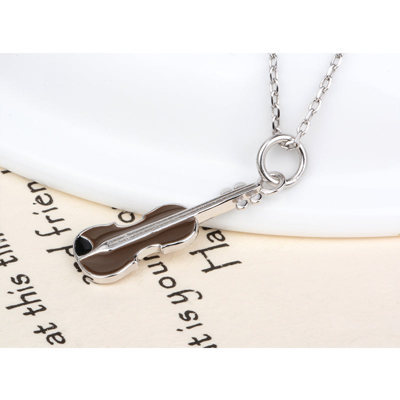 Lovely Violin Pendant Necklace