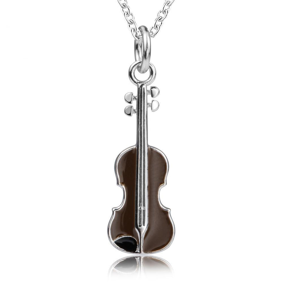 Lovely Violin Pendant Necklace