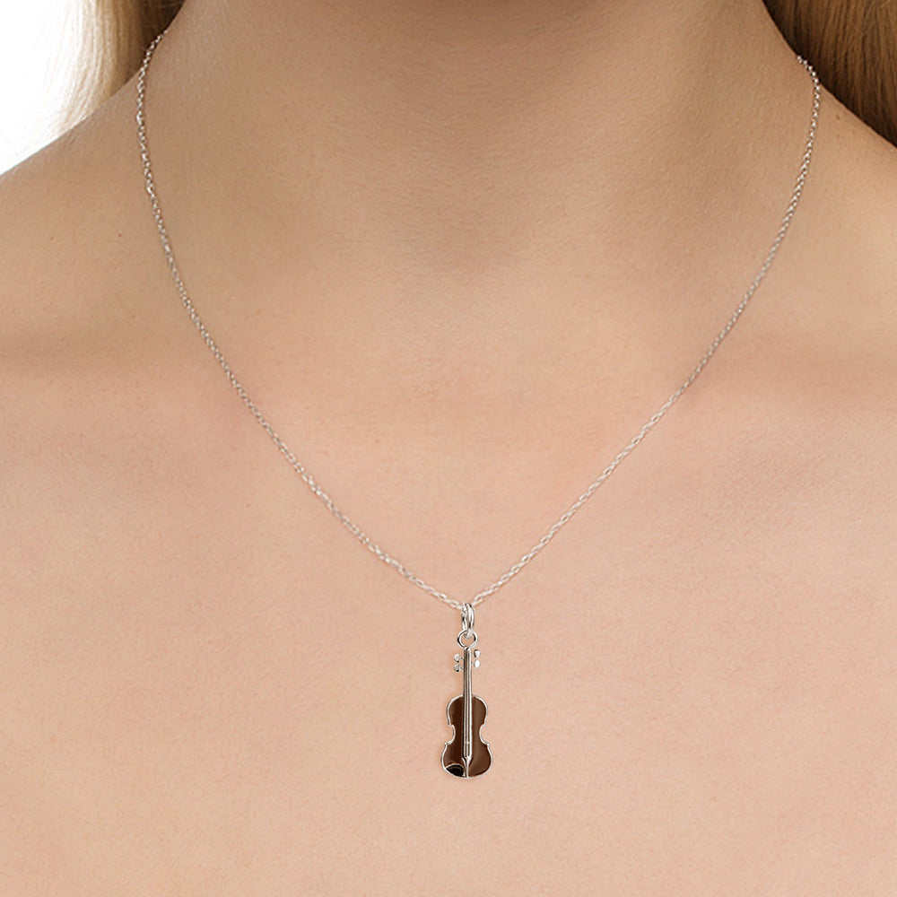 Lovely Violin Pendant Necklace