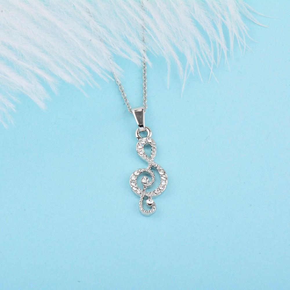 Rhinestone Music Note Jewelry Set