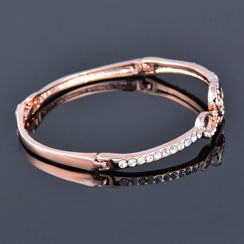 Stunning Treble Clef Rhinestone Bangle