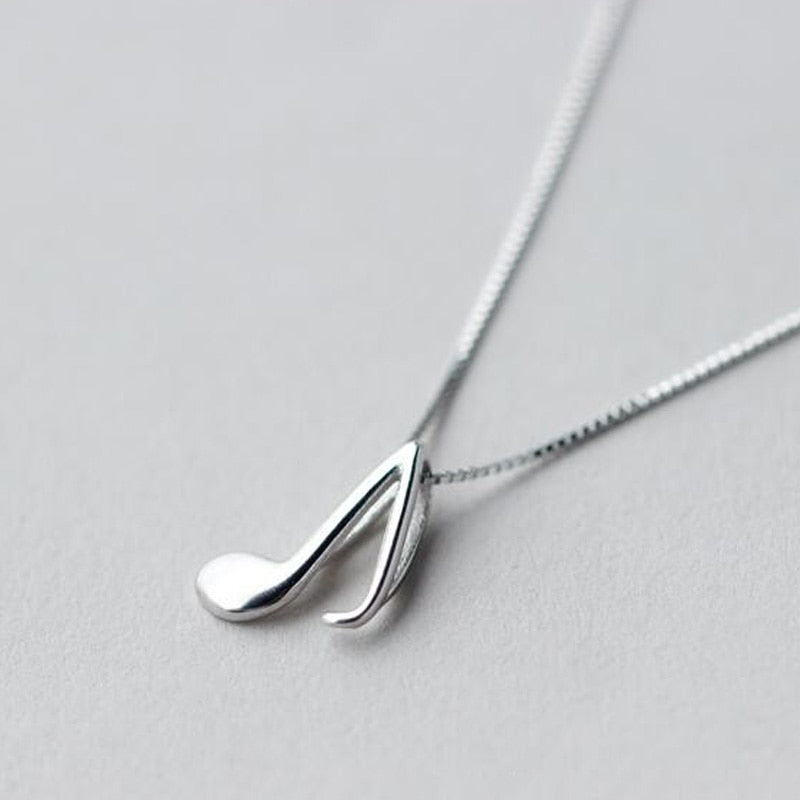 Free - Music Notes Silver Necklace