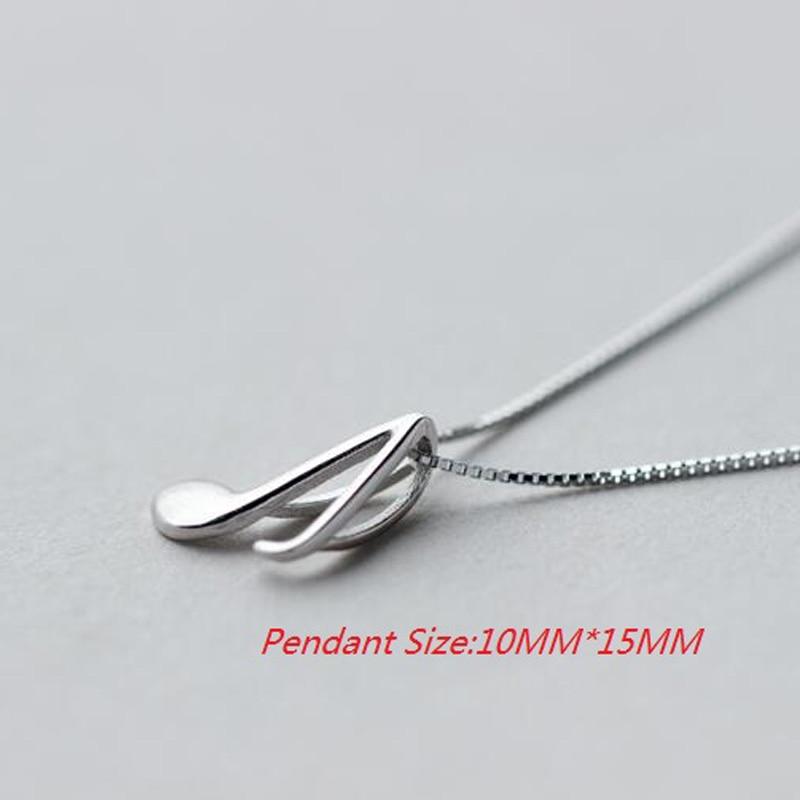 Music Notes Silver Necklace