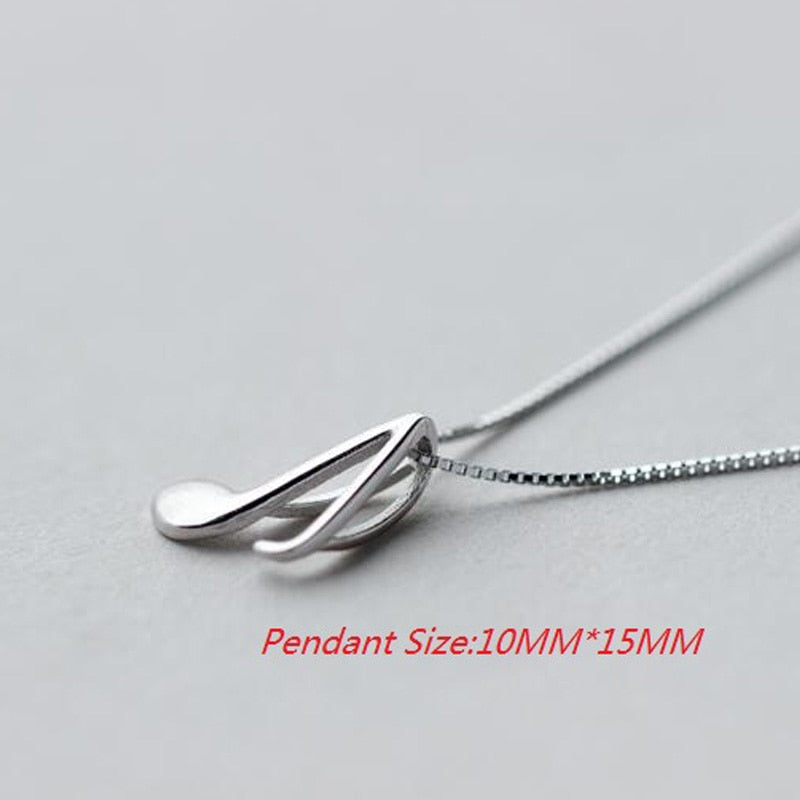 Free - Music Notes Silver Necklace